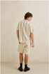 Rhythm M SS Paisley Stripe Shirt NATURAL