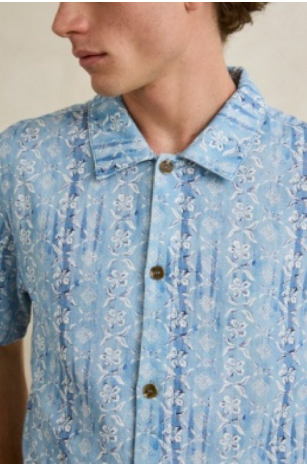 Rhythm M SS Bayu Shirt BLUE