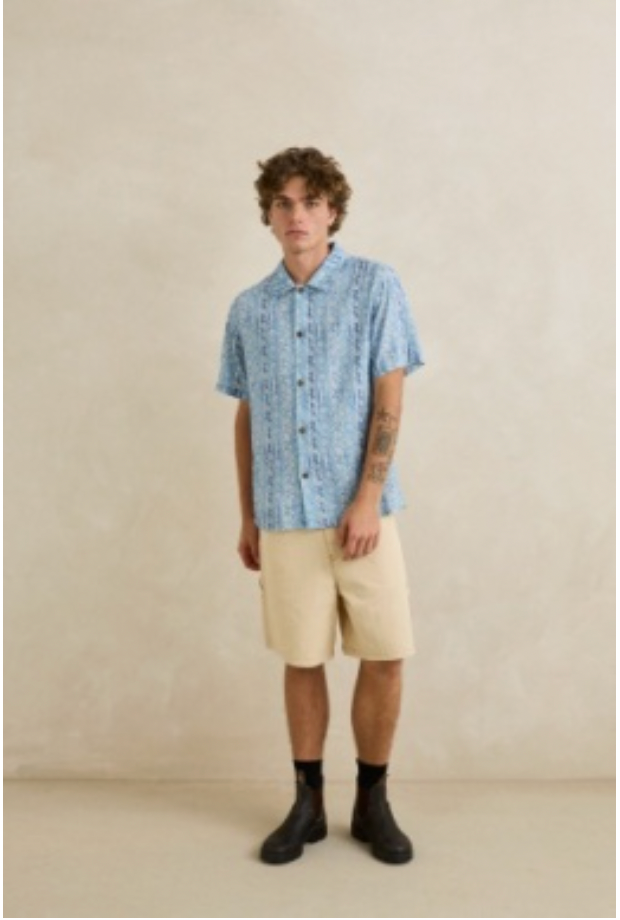 Rhythm M SS Bayu Shirt BLUE