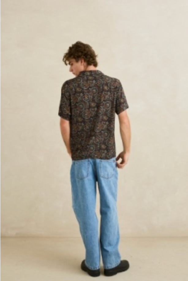 Rhythm M SS Costa Rica Shirt BLACK