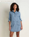 Toad & Co W Pinon Soft Denim Popover Dress BAR HARBOR