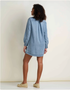 Toad & Co W Pinon Soft Denim Popover Dress BAR HARBOR