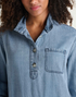 Toad & Co W Pinon Soft Denim Popover Dress BAR HARBOR