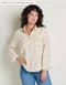Toad & Co W LS Cattail Cord Shirt SALT PRINTS