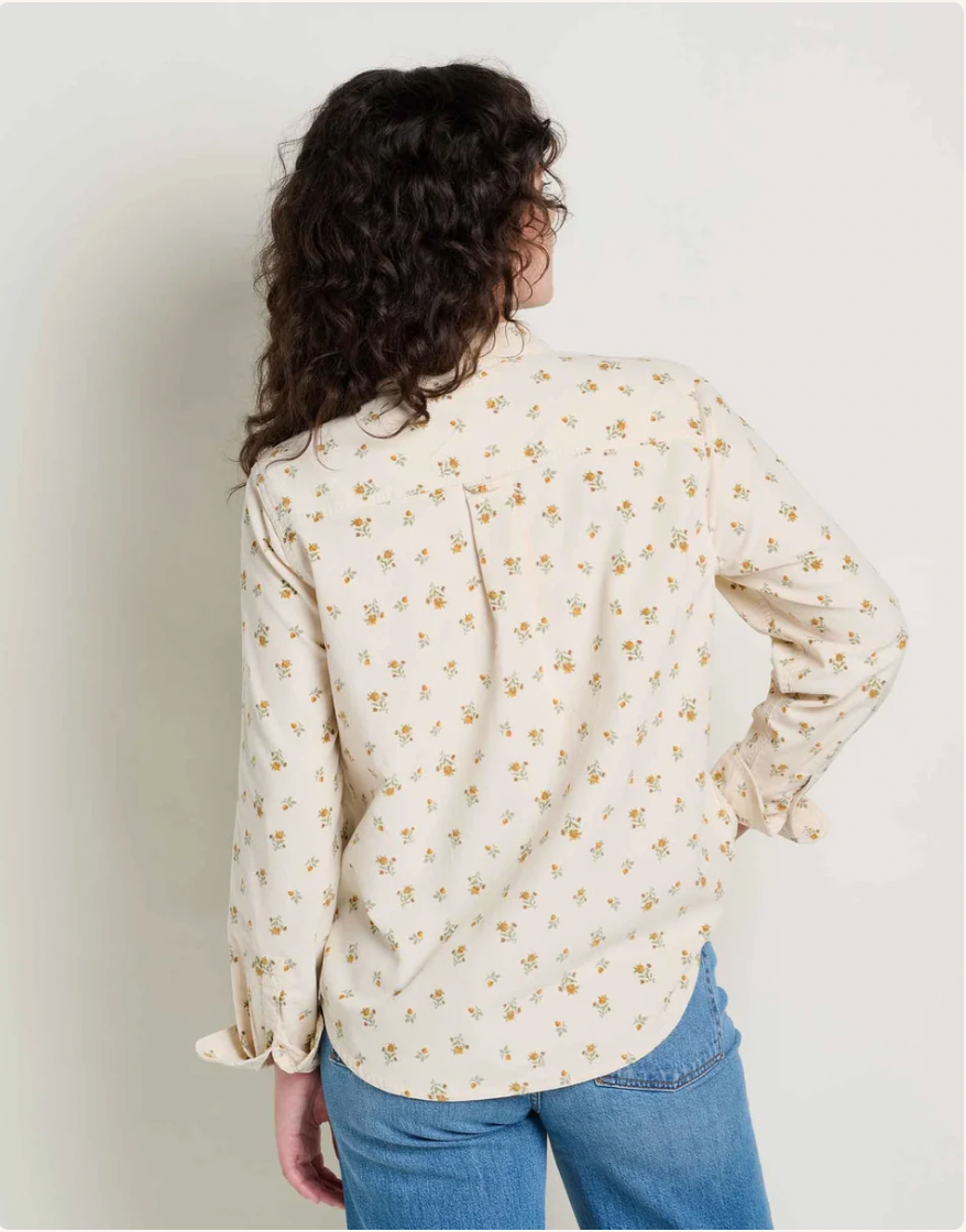 Toad & Co W LS Cattail Cord Shirt SALT PRINTS