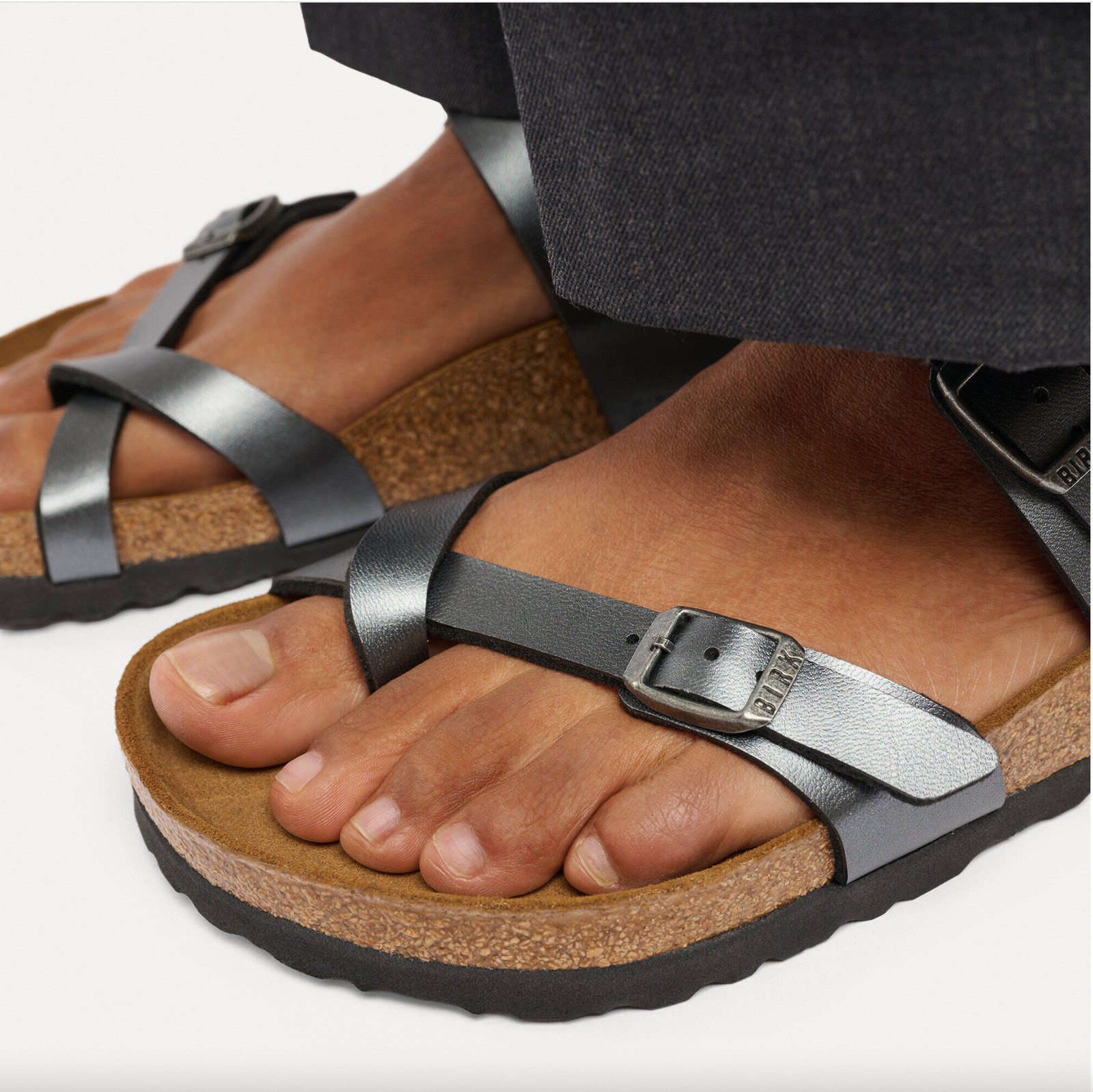 Birkenstock W Mayari Birkoflor METALLIC BLACK - REGULAR