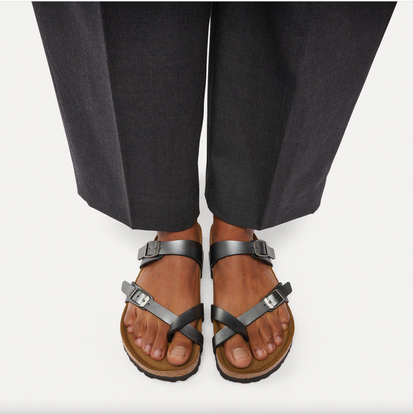 Birkenstock W Mayari Birkoflor METALLIC BLACK - REGULAR