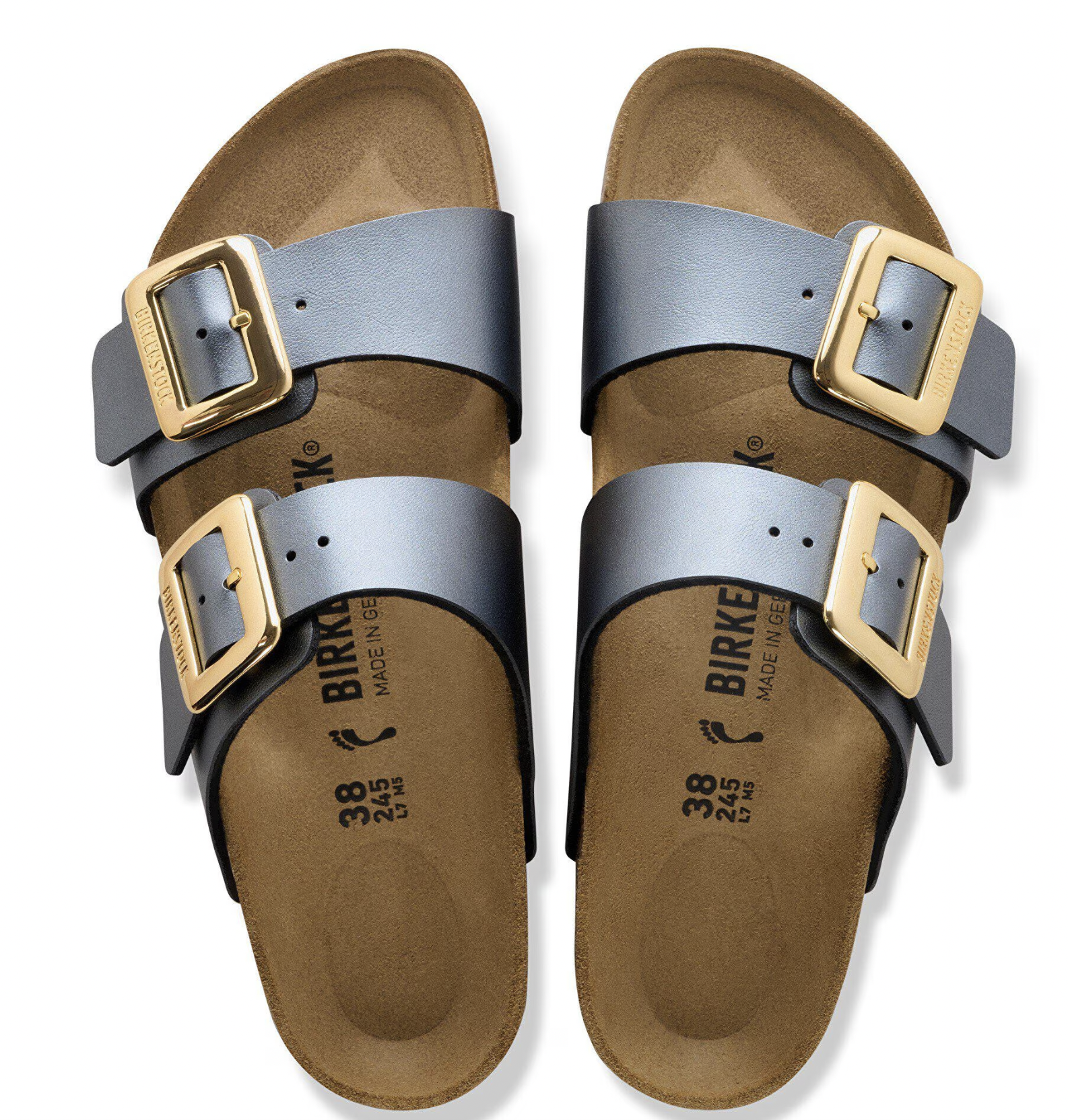 Birkenstock W Sydney Luxe Buckle METALLIC BLACK - NARROW