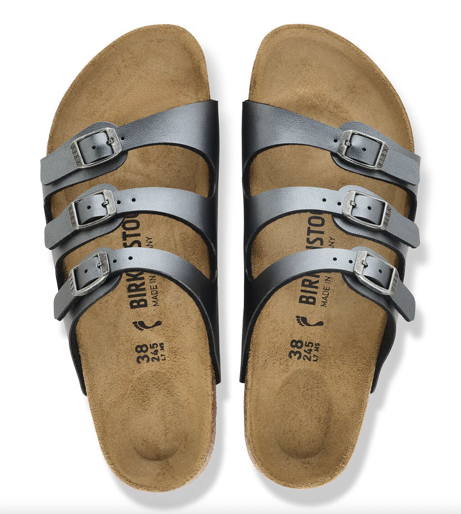 Birkenstock W Florida Birkoflor METALLIC BLACK - REGULAR