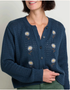 Toad & Co W Bianca Embroidered Cardigan MIDNIGHT DAISY EMBROIDERED