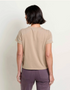 Toad & Co W SS Re-Form Embroidery Crew Tee KHAKI