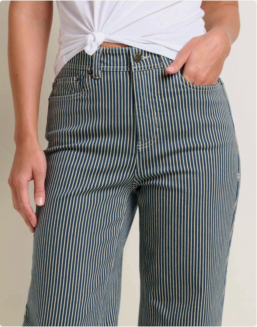 Toad & Co W Balsam Cutoff Jean MIDNIGHT STRIPE