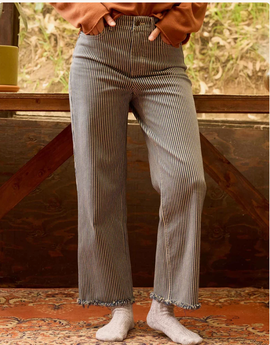 Toad & Co W Balsam Cutoff Jean MIDNIGHT STRIPE