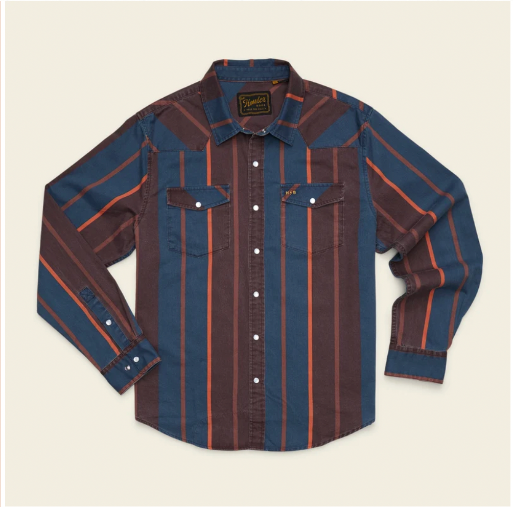 Howler Bros M LS High Rider Shirt DRIVER STRIPE
