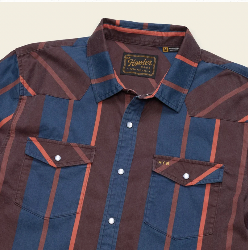 Howler Bros M LS High Rider Shirt DRIVER STRIPE