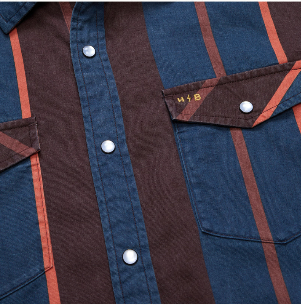 Howler Bros M LS High Rider Shirt DRIVER STRIPE