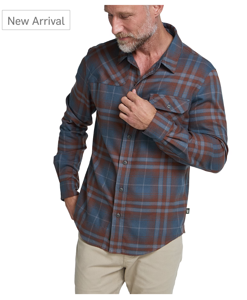 Howler Bros M LS Harker's Flannel KEMPTON DARK SLATE