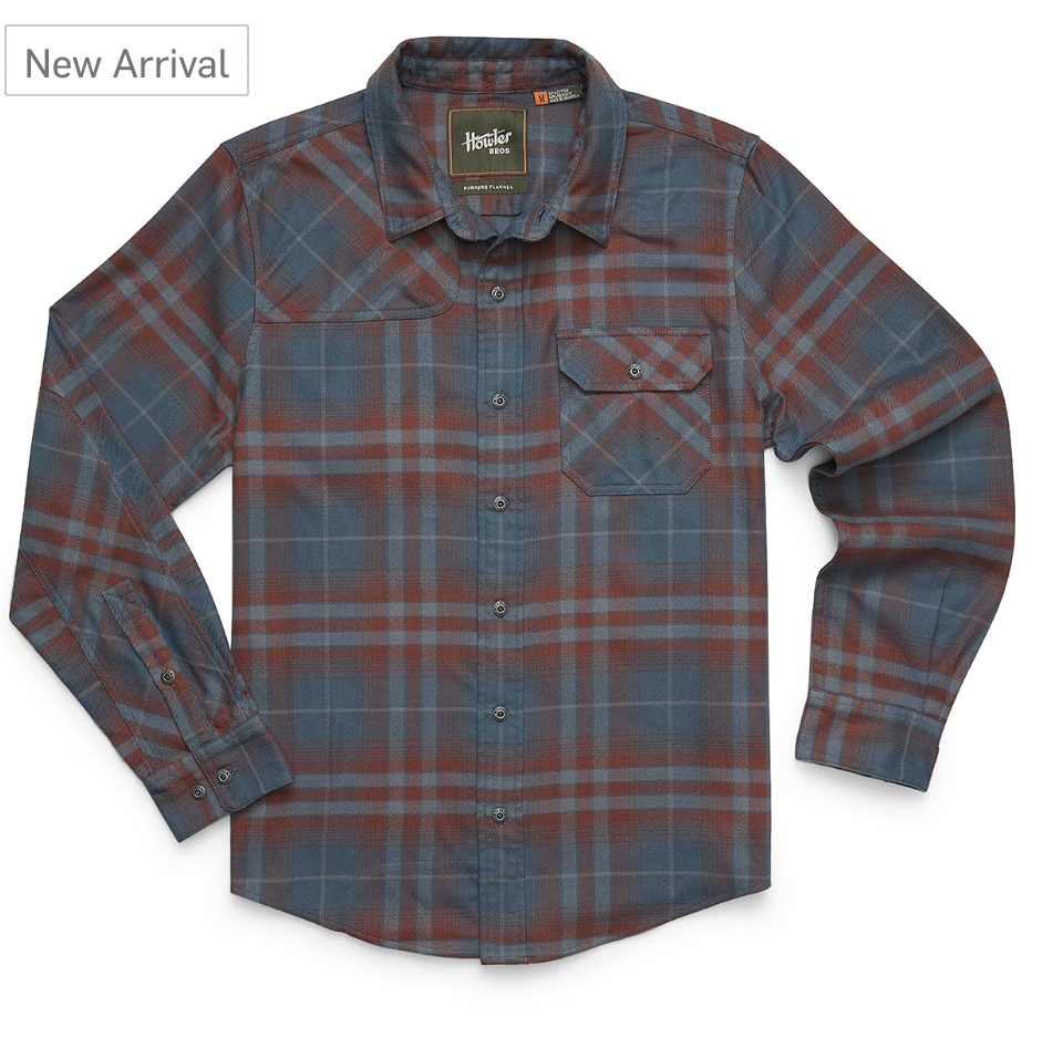 Howler Bros M LS Harker's Flannel KEMPTON DARK SLATE