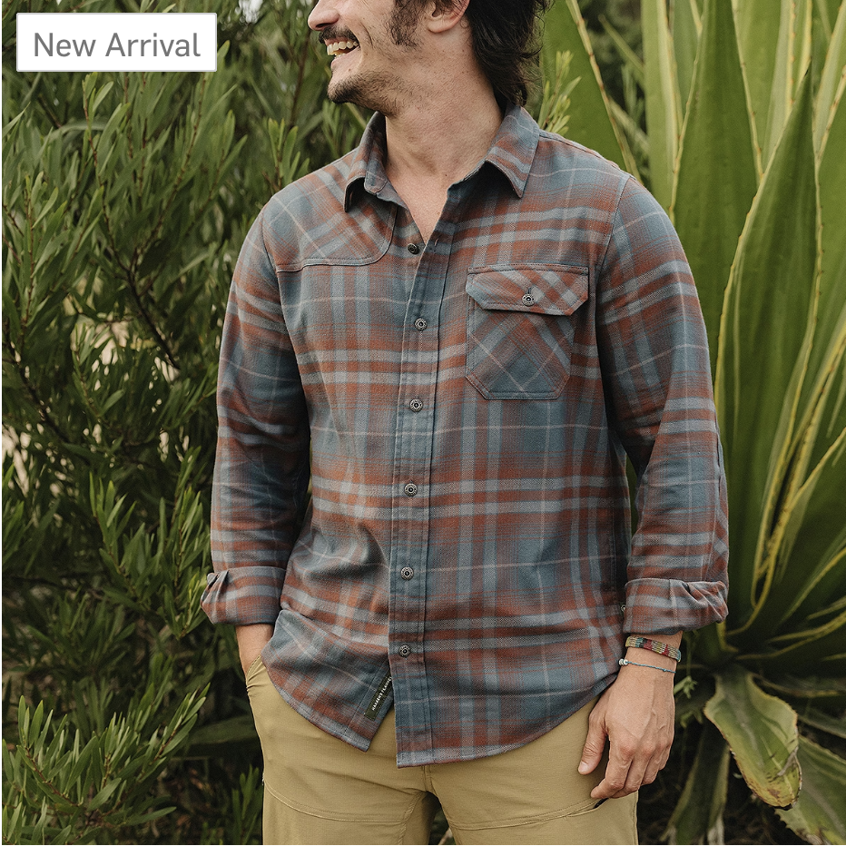 Howler Bros M LS Harker's Flannel KEMPTON DARK SLATE