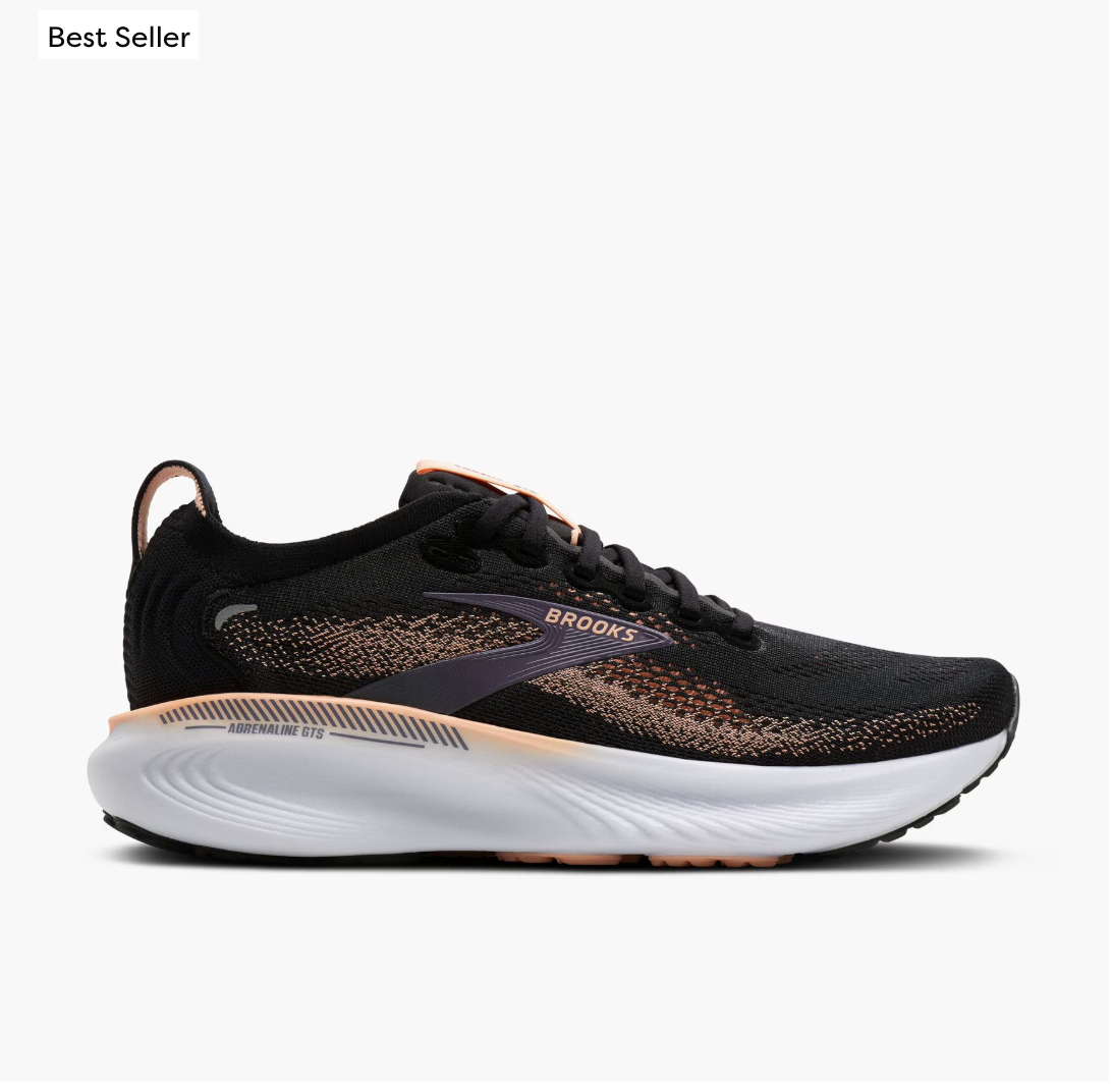 Brooks W Adrenaline GTS 25 BLACK / PEACH / MULLED GRAPE