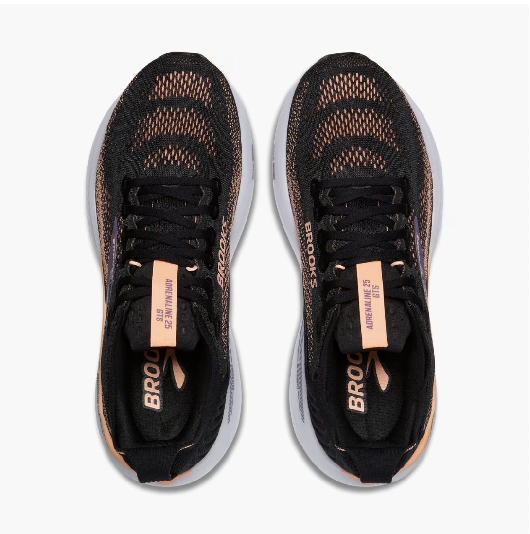 Brooks W Adrenaline GTS 25 BLACK / PEACH / MULLED GRAPE