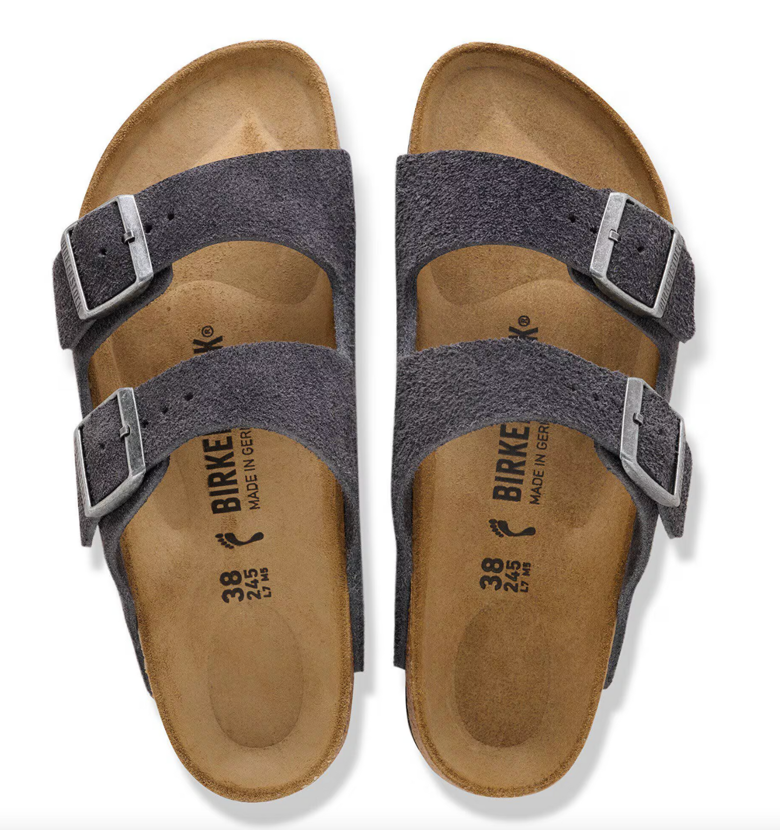Birkenstock M Arizona BS Suede CHARCOAL - REGULAR