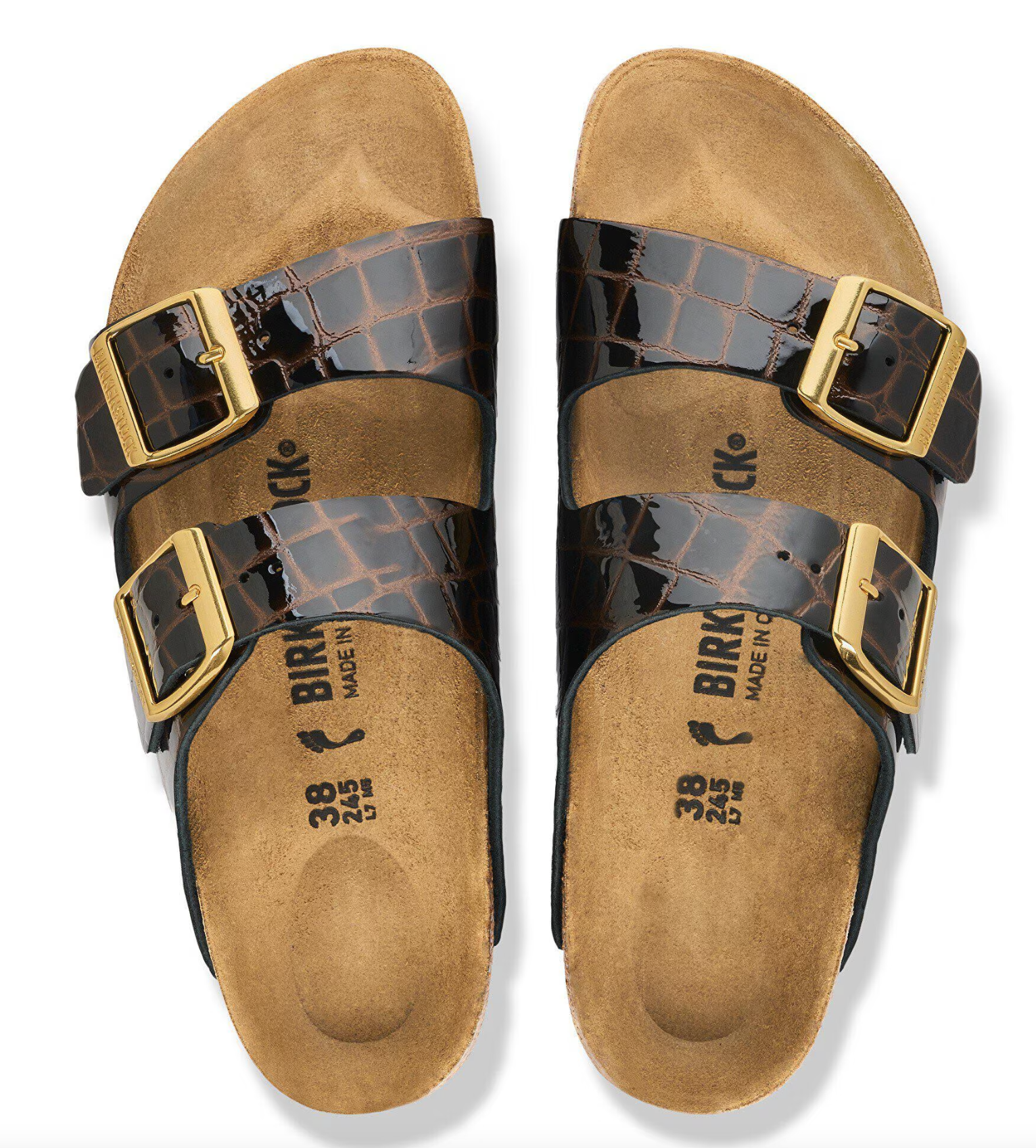 Birkenstock W Arizona BS EMBOSSED LEATHER BLACK