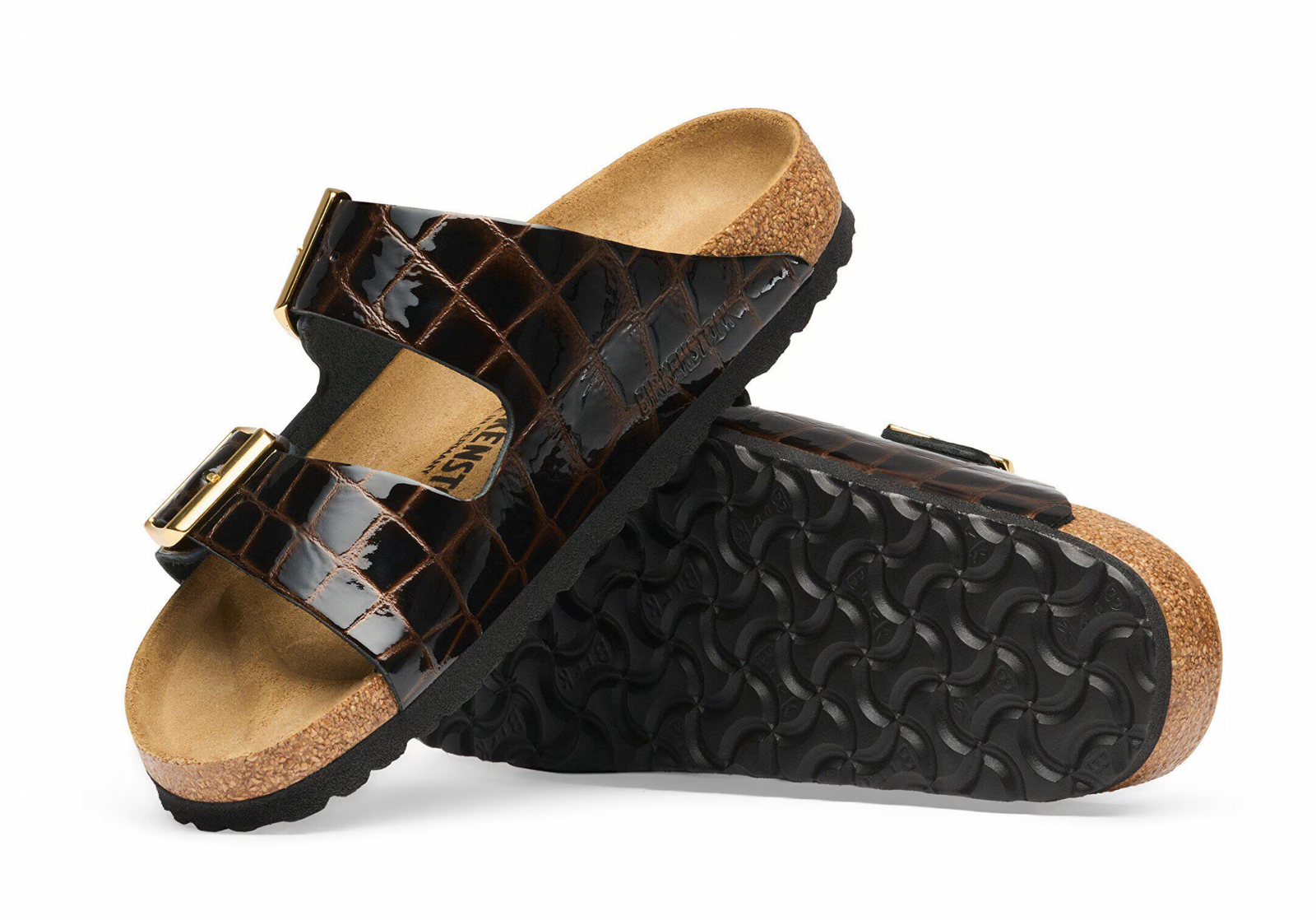Birkenstock W Arizona BS EMBOSSED LEATHER BLACK