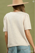 Umgee W SS Knit Cardigan Top OATMEAL