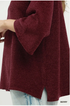 Umgee W Flare Sleeve Mock Neck Sweater BERRY