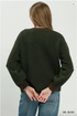Umgee W Contrast Trim Cardigan DARK OLIVE