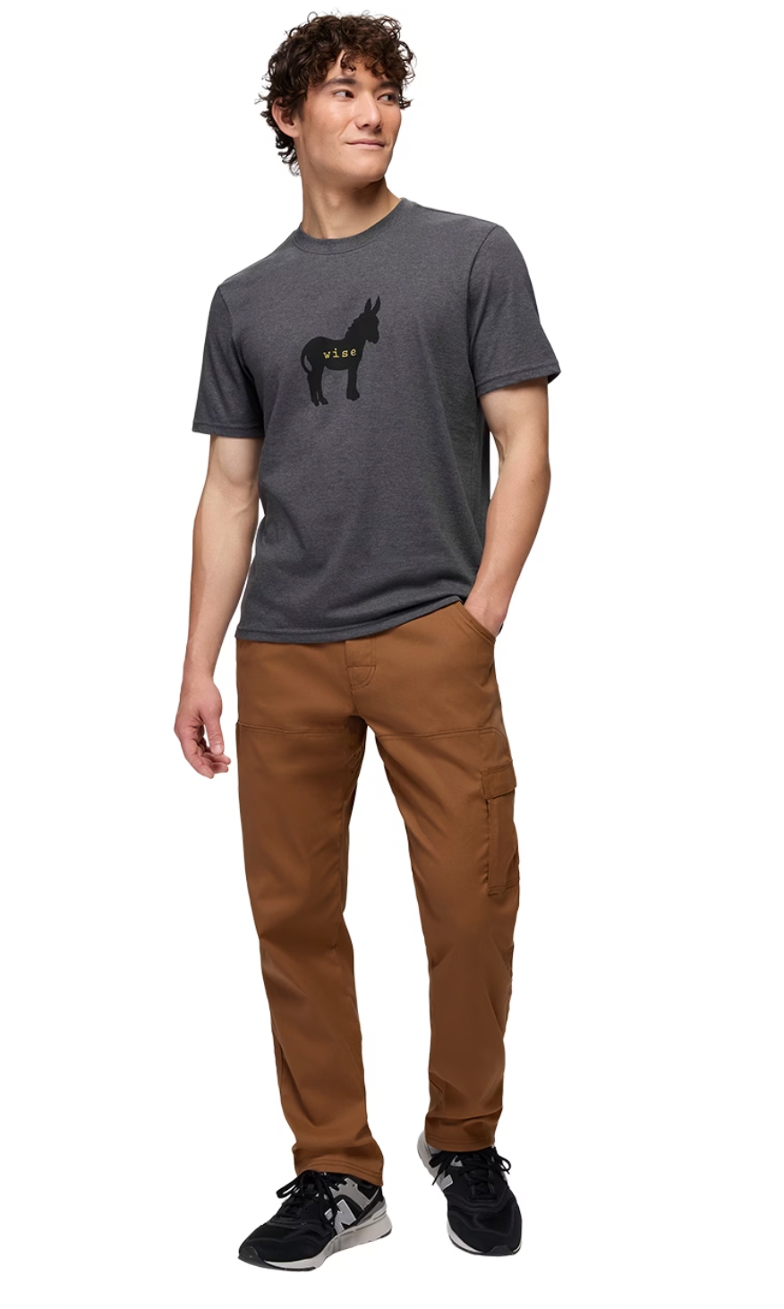 prAna M SS Wise Ass Journeyman Tee SHADOW HEATHER