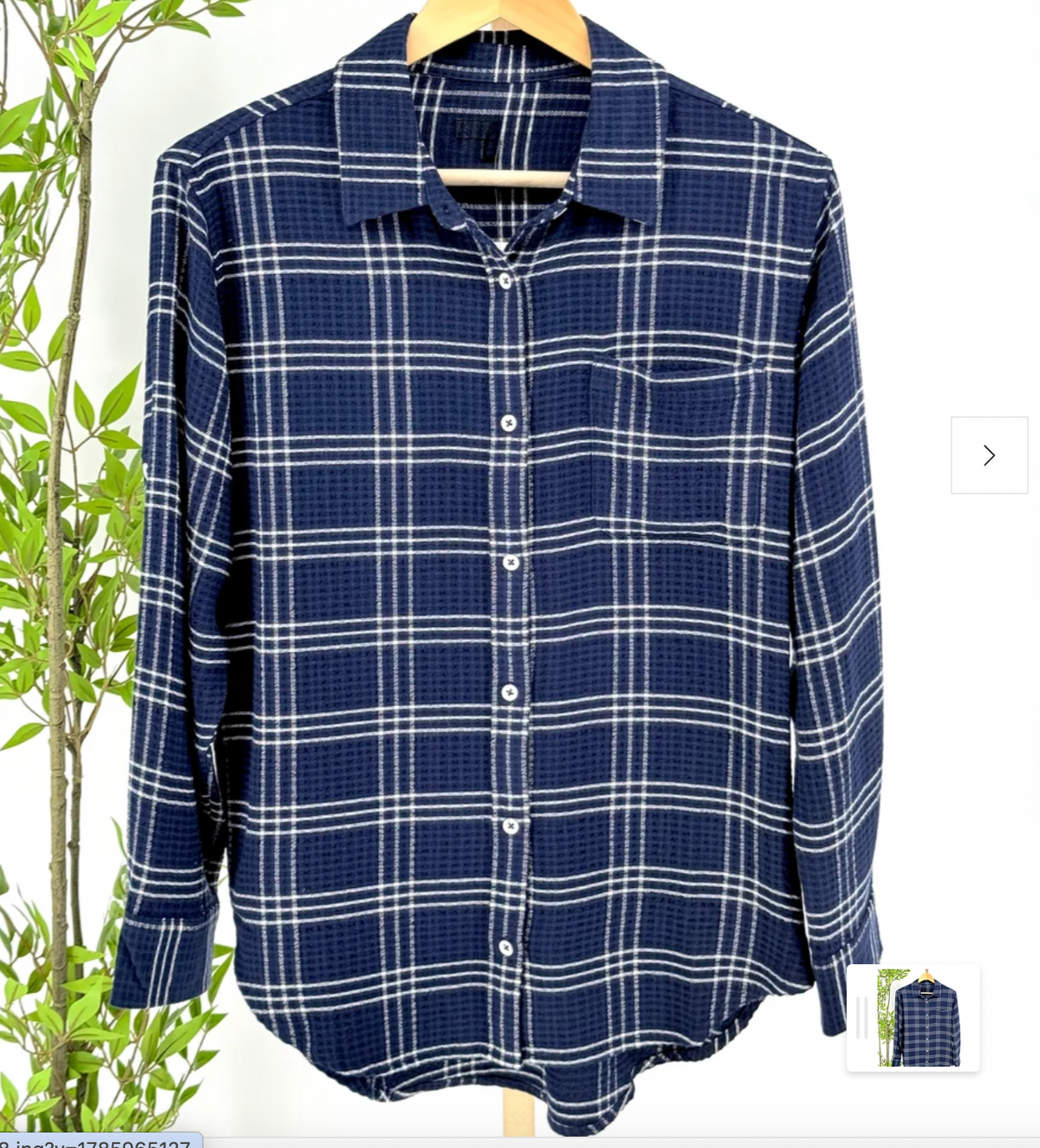 Flag & Anthem W LS Leetonia Boyfriend Shirt NAVY / WHITE