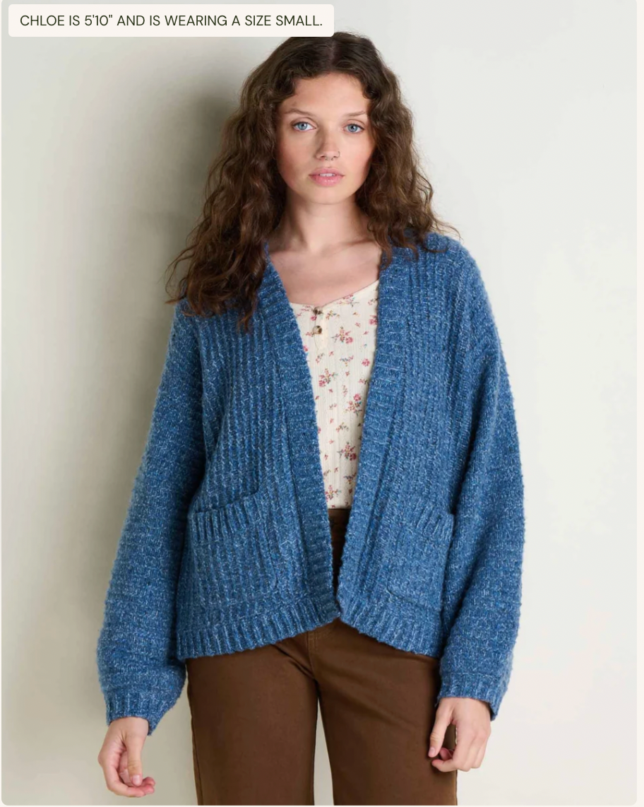 Toad & Co W Nepwood Cardigan CANAL