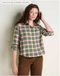 Toad & Co W LS Re-Form Flannel Boxy Shirt CILANTRO PATTERN
