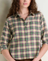 Toad & Co W LS Re-Form Flannel Boxy Shirt CILANTRO PATTERN