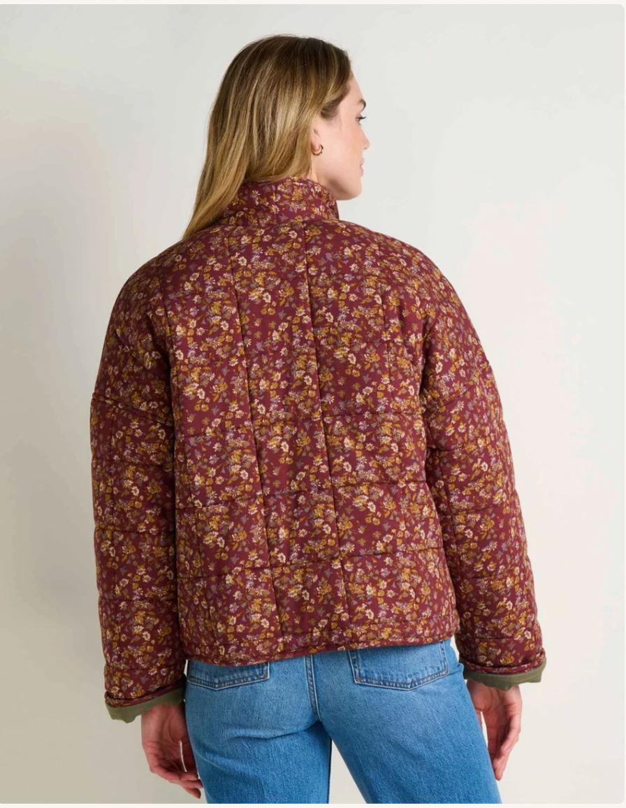 Toad & Co W Manzana Quilted Jacket MALBEC PRINT