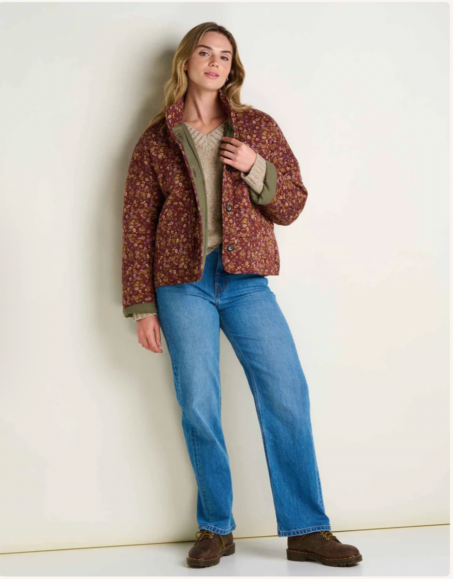 Toad & Co W Manzana Quilted Jacket MALBEC PRINT