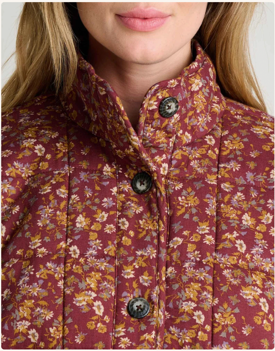 Toad & Co W Manzana Quilted Jacket MALBEC PRINT