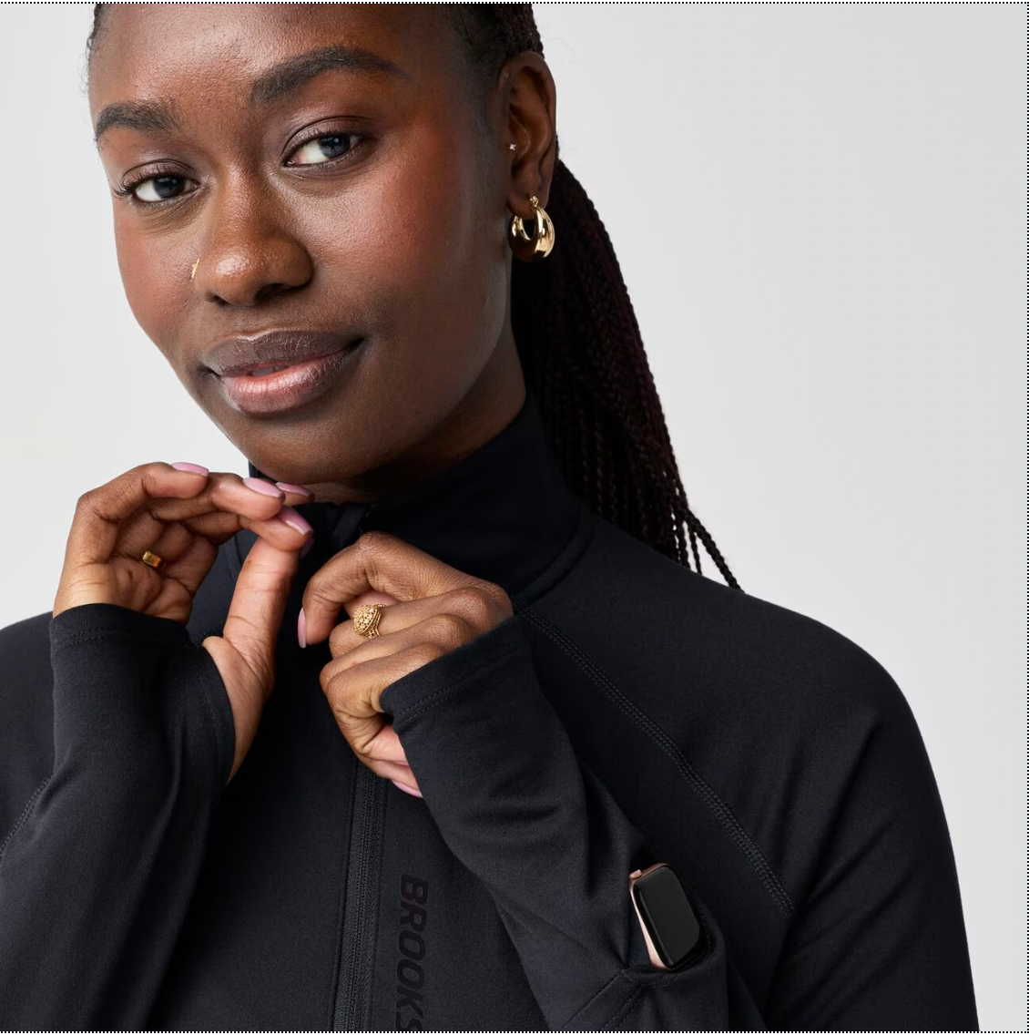 Brooks W Dash 1/2 Zip 3.0 BLACK