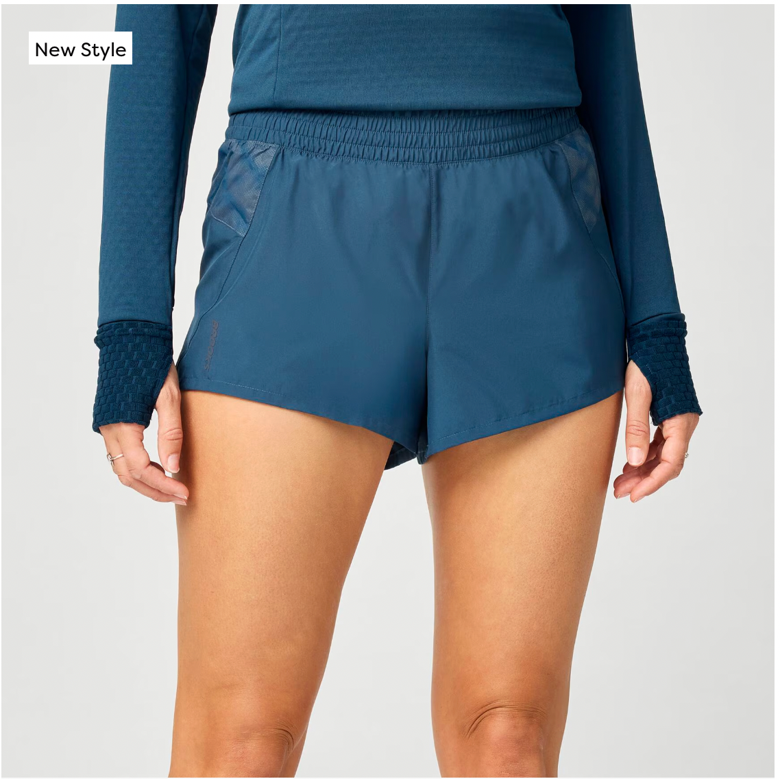 Brooks W Dash Reflective Short REFLECTIVE WORDMARK INDIGO
