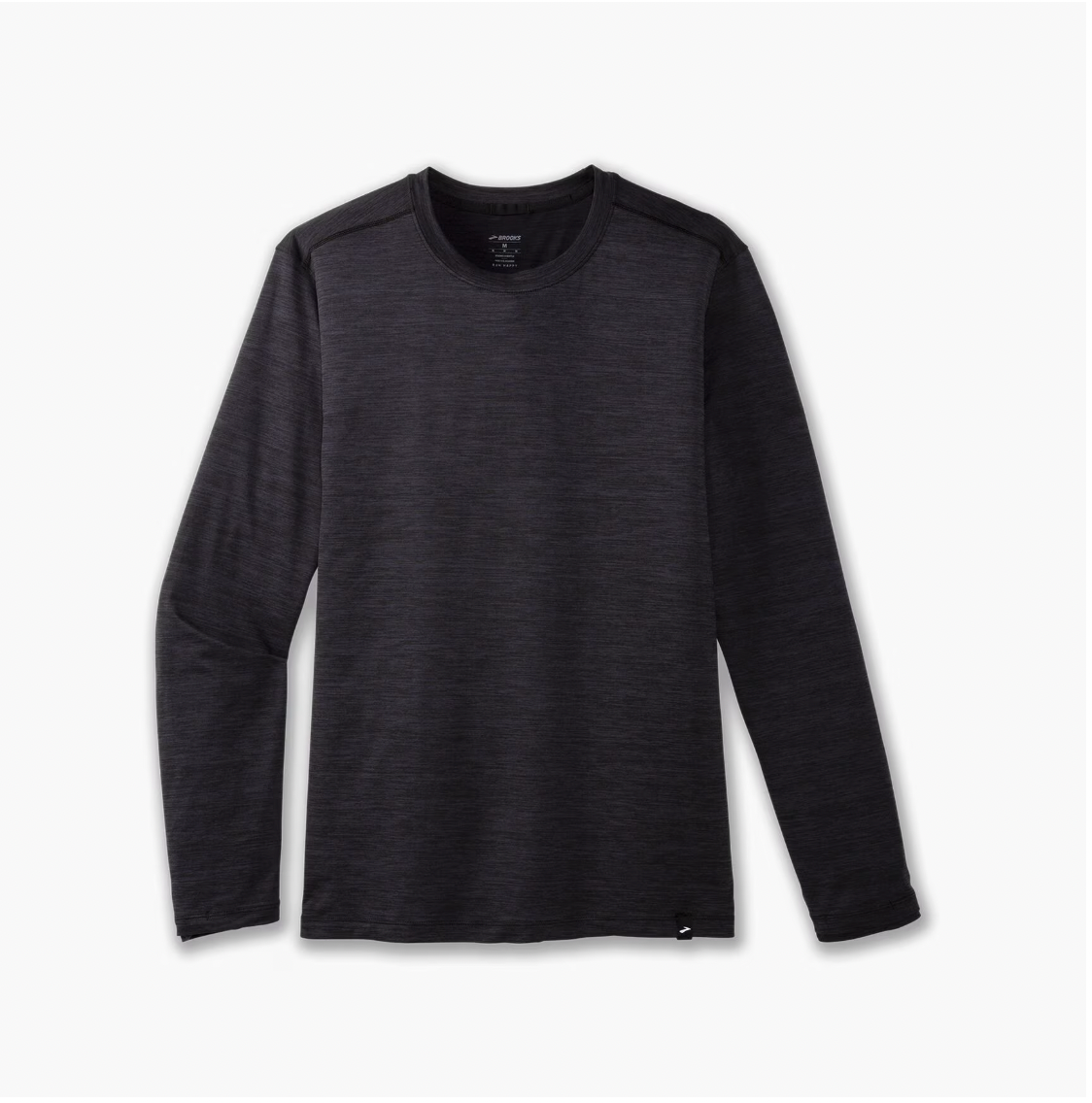 Brooks M Luxe LS HEATHER DEEP BLACK