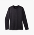 Brooks M Luxe LS HEATHER DEEP BLACK