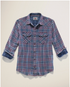 Flag & Anthem M LS Marbury Western Shirt INDIGO / RED