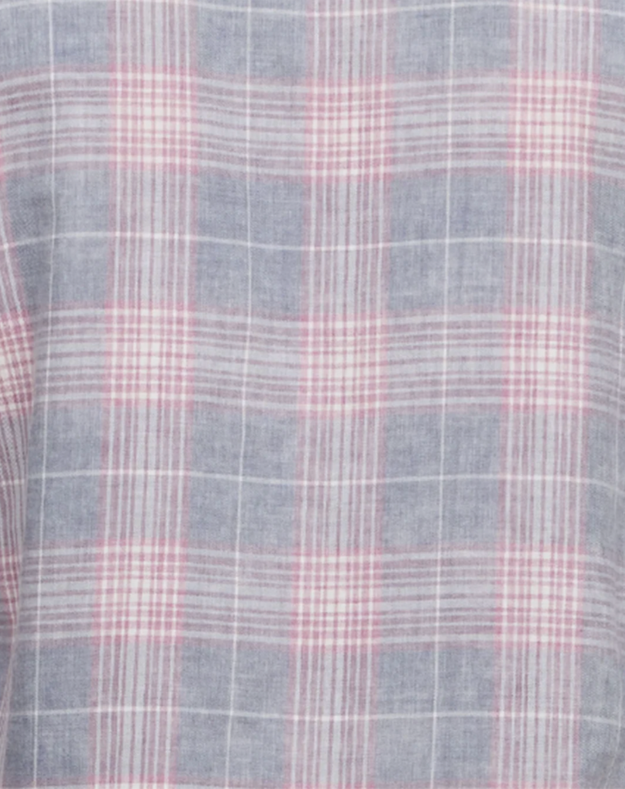 Flag & Anthem M LS Ladonia Vintage Shirt NAVY / MAUVE / WHITE