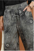 Umgee W Paisley Print Wide Leg Pants GREY