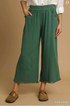 Umgee W Linen Fray Pant PALM GREEN