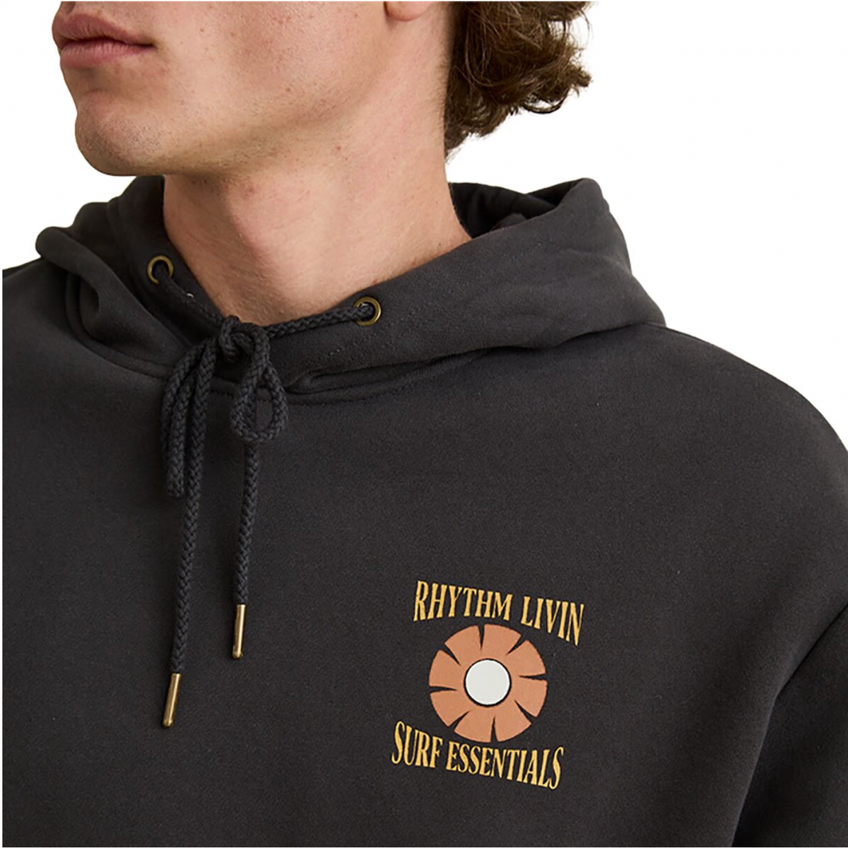 Rhythm M Surf Essentials Fleece Hoodie WASHED BLACK