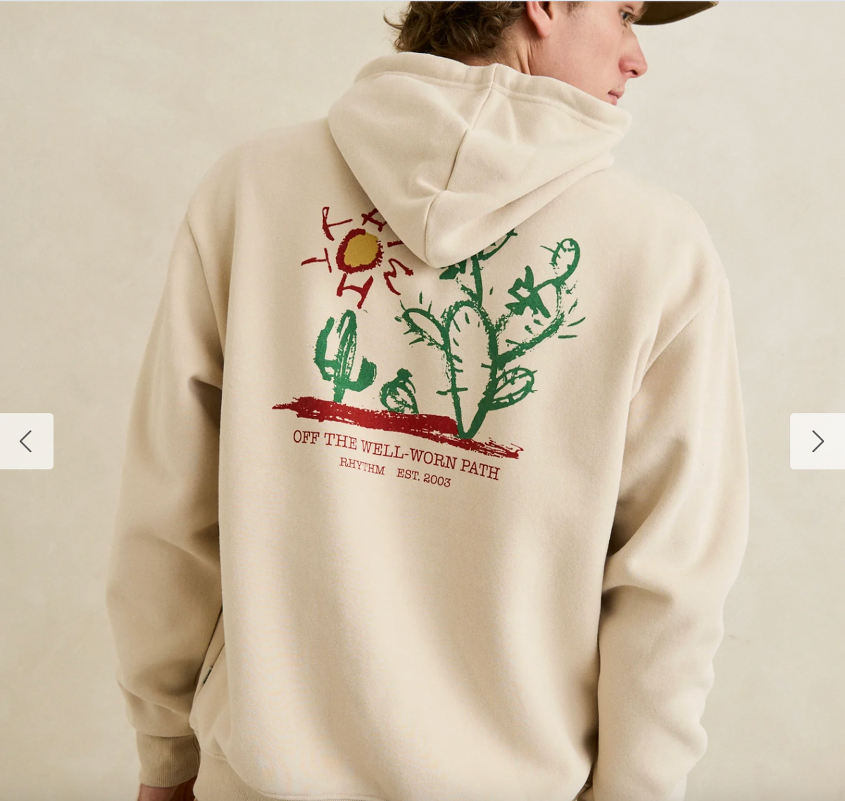 Rhythm M Cactus Fleece Hoodie MOONROCK