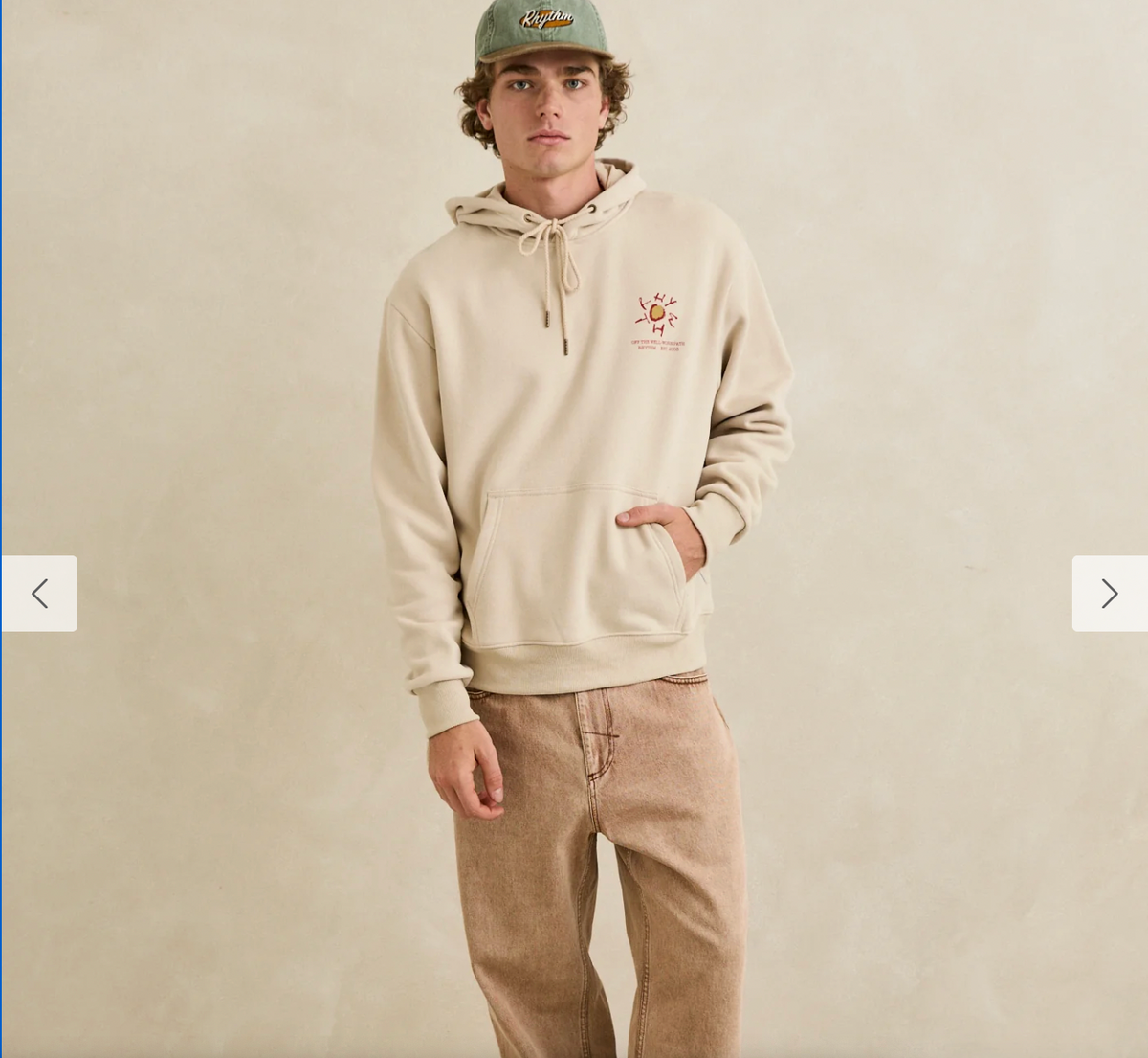 Rhythm M Cactus Fleece Hoodie MOONROCK